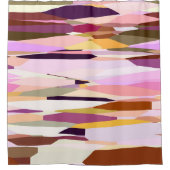 Rideaux De Douche Rose, violet et orange abstrait (Devant)