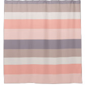 Rideaux De Douche rose, violet, rayures blanches (Devant)