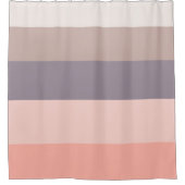 Rideaux De Douche rose, violet, rayures blanches (Devant)