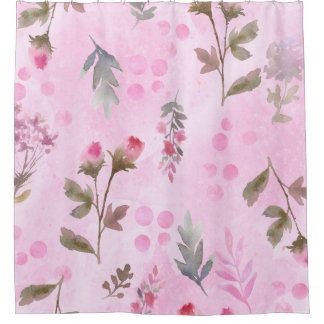 Rideaux De Douche Rosebuds, pois : floral d'été.