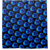 Rideaux De Douche Roses bleu spectaculaire (Devant)