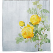 Rideaux De Douche Roses jaunes sur gris débrayé (Devant)