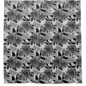 Rideaux De Douche Roses noirs, rose, noirs et gris (Devant)