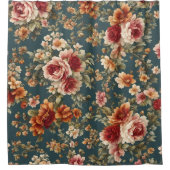 Rideaux De Douche Roses romantiques et belles fleurs (Devant)