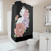 Rideaux De Douche Roses roses roses blanches Peach Lavender (En situation)