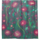 Rideaux De Douche Roses rouges Abstraites (Devant)