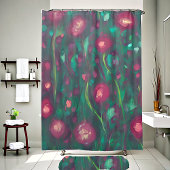 Rideaux De Douche Roses rouges Abstraites
