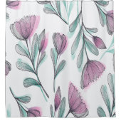 Rideaux De Douche Roses violets (Devant)