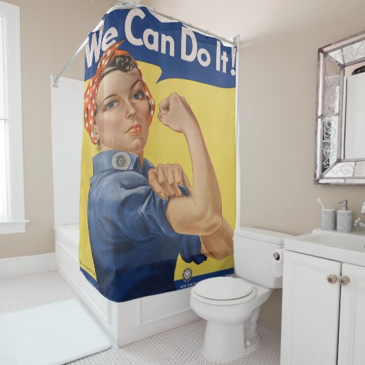Rideaux De Douche Rosie the Riveter (En situation)