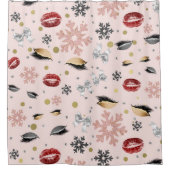 Rideaux De Douche Rosy Rose fille maquillage beauté Noël de Noël (Devant)