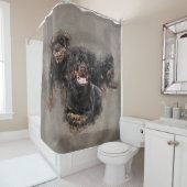 Rideaux De Douche Rottweiler - art numérique de Metzgerhund (En situation)