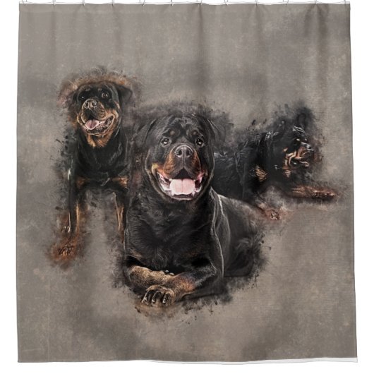 Rideaux De Douche Rottweiler - art numérique de Metzgerhund (Devant)