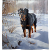 Rideaux De Douche Rottweiler Laisser neiger Noël (Devant)