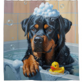 Rideaux De Douche Rottweiler Sloppy Sleepy mignonne drôle (Devant)