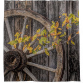 Rideaux De Douche Roue en Wagon Rustique Campagne (Devant)