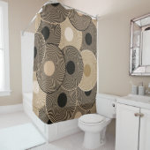 Rideaux De Douche Roues Arc Noir Or : Abstraites (En situation)