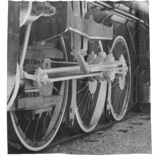RIDEAUX DE DOUCHE ROUES D'ACIER IV (Devant)