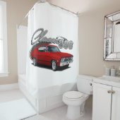 Rideaux De Douche Rouge 396 (En situation)