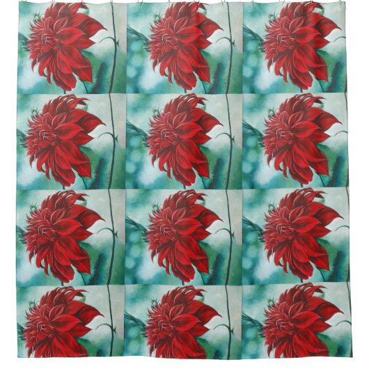 Rideaux De Douche Rouge en furie (Devant)