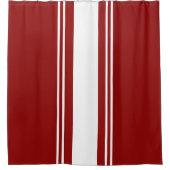 Rideaux De Douche Rouge et blanc (Devant)
