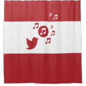 Rideaux De Douche Rouge et blanc chevalier élégant (Devant)