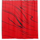 Rideaux De Douche Rouge et gris abstrait (Devant)