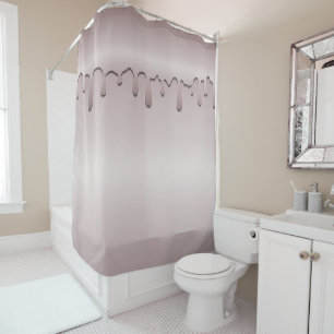Rideaux De Douche Rouge givré rose doré en goutte glamour féminin