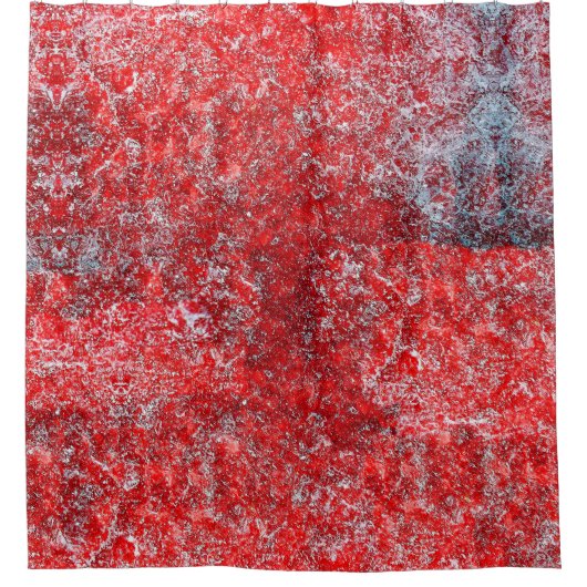 Rideaux De Douche Rouge grunge textureabstract, antique, art, arrièr (Devant)