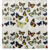 Rideaux De Douche ROUGE JAUNE BLEU BLANC BUTTERFLIES Beauté Nature (Devant)