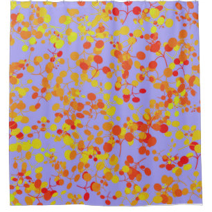 Rideaux De Douche Rouge Jaune et Orange Honesty Graines Design