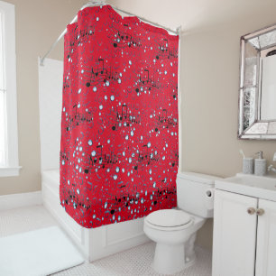 Rideaux De Douche Rouge - Mode musical