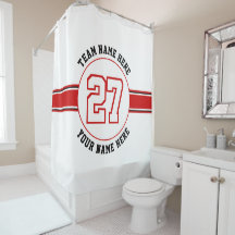 Rouge, numéro de maillot blanc, équipe, nom du jou