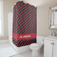 Rouge tartan moderne rustique personnalisé