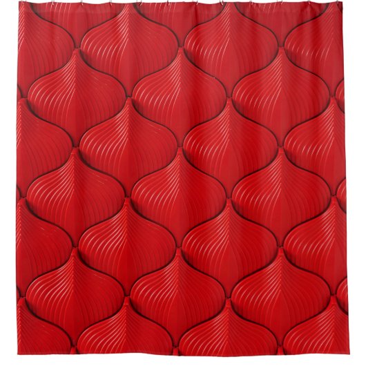 Rideaux De Douche Rouge vibrant : Arrière - plan texturé (Devant)
