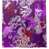 Rideaux De Douche Rouge violet Abstrait Fluid Art Marbre (Devant)