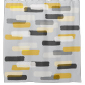 Rideaux De Douche Rough Rectangle Brush Strokes Grey and Yellow (Devant)
