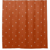 Rideaux De Douche Rouille et points blancs (Devant)