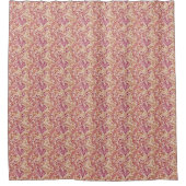 Rideaux De Douche Rouleau de feuilles de rose poussiéreuse et taupe (Devant)