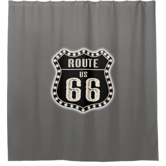 Rideaux De Douche Route 66 Symbole Americana (Devant)