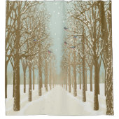 Rideaux De Douche Route de campagne en hiver (Devant)