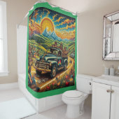 Rideaux De Douche Route de l'art populaire (En situation)