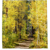 Rideaux De Douche Route des arbres jaunes // Randonnée à l'automne (Devant)