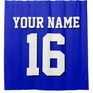 Rideaux De Douche Royal Blue White Sports Jersey Team Jersey