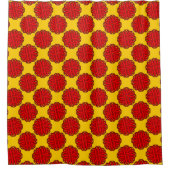 Rideaux De Douche Ruban de fleurs rouges par Kenneth Yoncich (Devant)