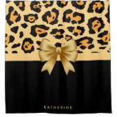 Rideaux De Douche Ruban et Empreinte de léopard (Devant)