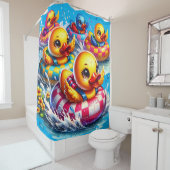 Rideaux De Douche "Rubber Ducky Racing Fun" (En situation)