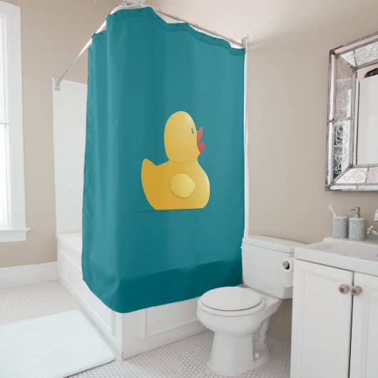 Rideaux De Douche Rubberduck jaune (En situation)