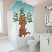 Rideaux De Douche Ruby Cavalier King Charles Spaniel En Hiver (En situation)