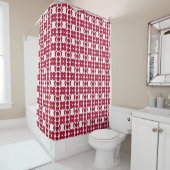 Rideaux De Douche Ruby Gemstone Art, Rouge (En situation)