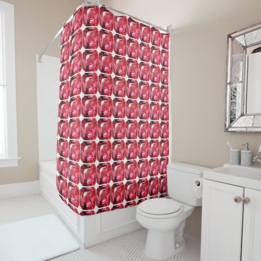 Rideaux De Douche Ruby Gemstone rose (En situation)